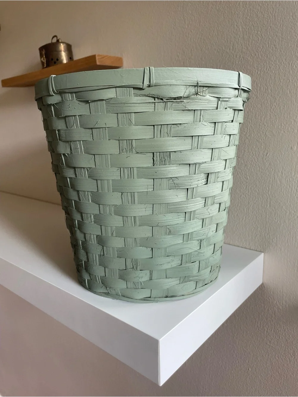Green Woven Wicker Basket